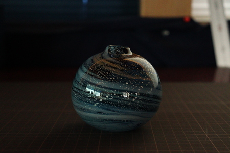 宙吹きガラス一輪ざし「銀河」 | ガラス