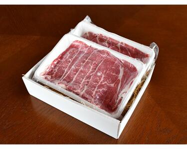 【えりも短角牛】牛肩ロースすき焼き【er007-003】えりも 短角牛 希少 品種 赤身 ヘルシー 国産 北海道産 牛肩 肩肉 人気