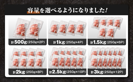 【14営業日以内に発送】【数量限定】鹿児島県産 黒豚切り落とし 2.5kg K025-001_05 肉 豚肉 冷凍 スピード配送 最短 すぐ届く お急ぎ