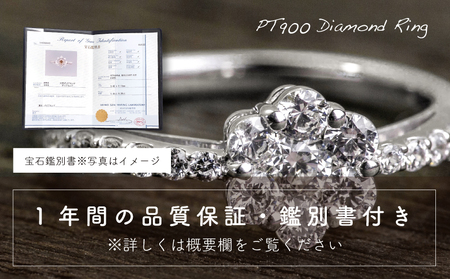 ダイヤ 指輪 pt900 ダイヤモンド リング 0.58ct （RP_MR-016） 鑑別書 保証書 ケース 付 ／ ジュエリー アクセサリー 宝石 プラチナ ギフト プレゼント 贈り物 記念日 お祝い 誕生日 人気 高級 山梨県 西桂町【n0512_liz_C】