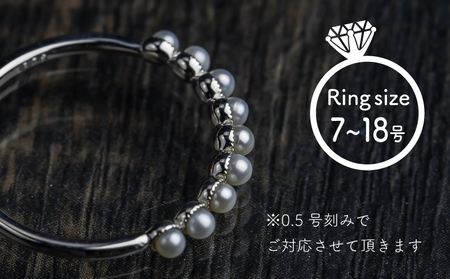 pt900 淡水 パール リング 指輪 （RP-MR-0588） 鑑別書 保証書 ケース 付 ／ ジュエリー アクセサリー 宝石 プラチナ ギフト プレゼント 贈り物 記念日 お祝い 誕生日 人気 高級 山梨県 西桂町【n0529_liz_C】