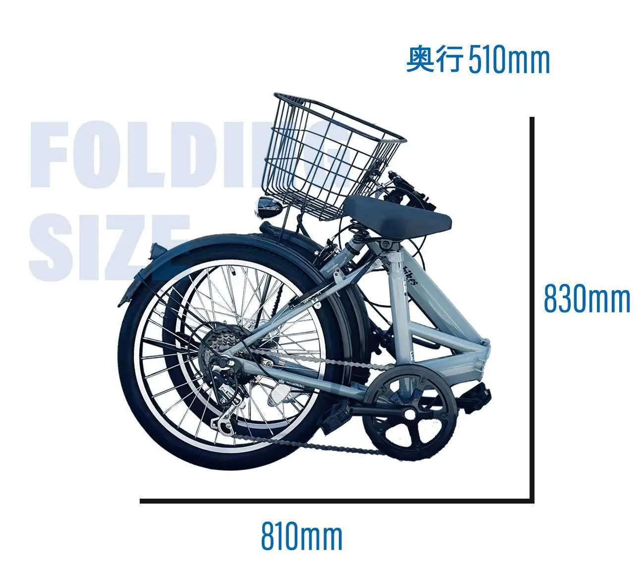 完成品でお届け！折りたたみ自転車 20インチ シマノ製外装６段変速 【スチールグレー（N03E）】｜京都 自転車専門店 人気 ROXY-FBFD206