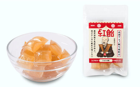 飴 戦国紅飴 斎藤道三ショウガ味 10袋入り（計100粒） [ANBI025] 飴