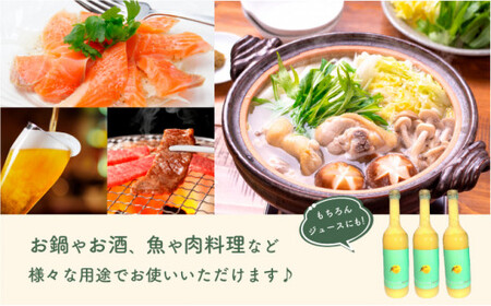 ゆず果汁100％　ユズプレミアム　720ｍl ボトル5本 [S-29] 【株式会社森海家】