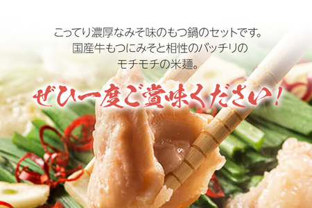 もつ鍋 みそ味2人前×2セット 合計4人前 米粉麺付 お取り寄せグルメ お取り寄せ 福岡 お土産 九州 福岡土産 取り寄せ グルメ 福岡県