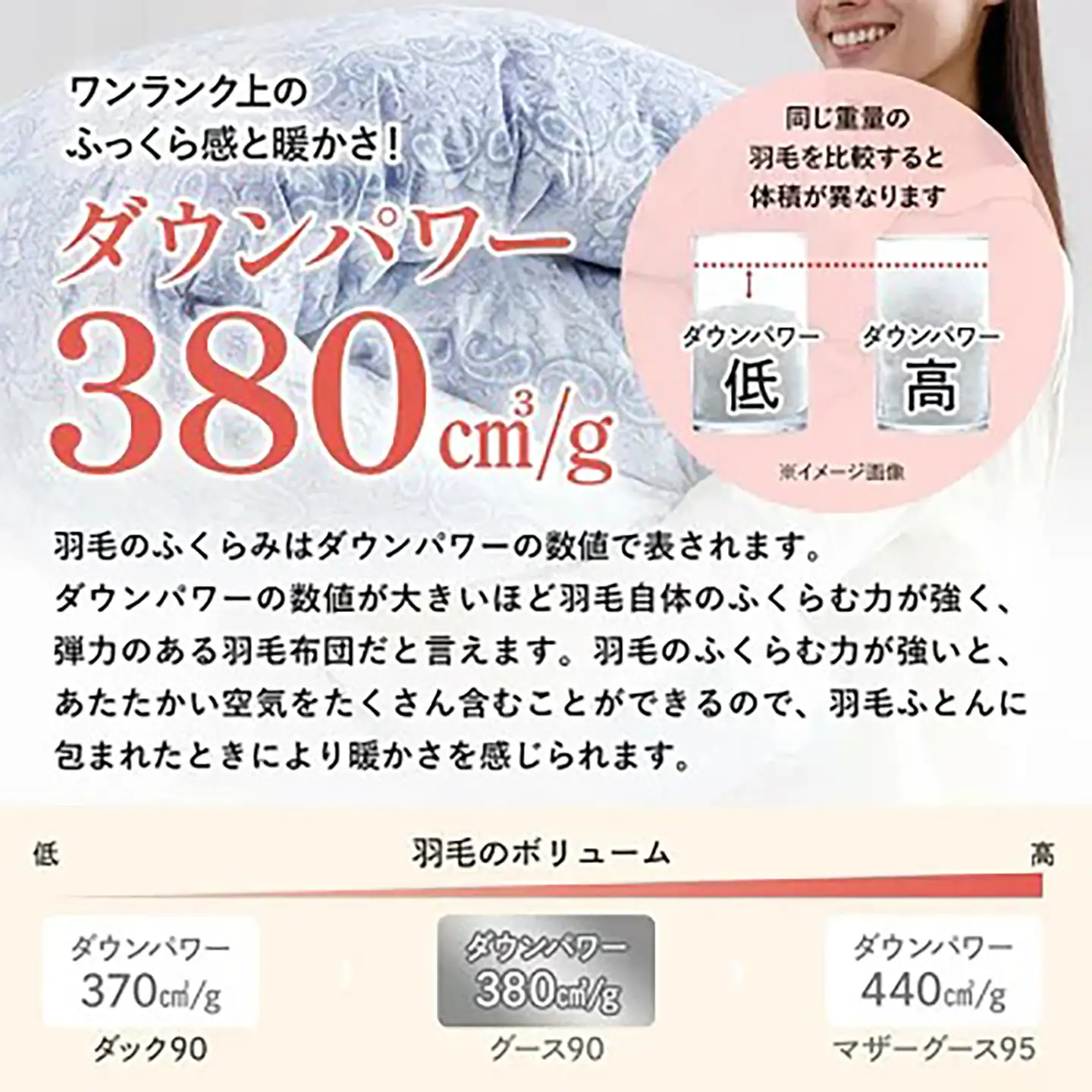 羽毛  昭和西川 CMD 羽毛ふとん ダブル ロングサイズ ドイツ産 グース 90％ ブルー
