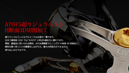 LIVRE リブレ WING 72（ダイワ タイプ）（ガンメタ×チタン） F24N-895[AMBB020-2]