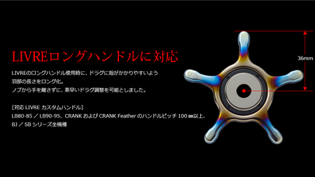 LIVRE リブレ CUSTOM DRAG(ダイワ15mm)（シルバー×ブラック） F25N-542[AMBB179-3]