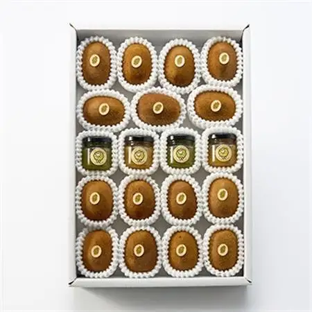 5886　キウイ＆ジャム　掛川産グリーンキウイ14～16個・キウイジャム×4個(ギフト箱入り)【配送不可地域：離島・北海道・沖縄県・四国・九州】【1603122】