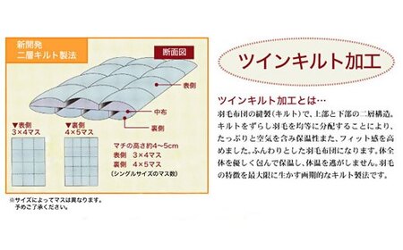 ザ・羽毛ふとん/ツインキルト 布団 睡眠 寝具 ふとん【251-000053-10】【18-9】