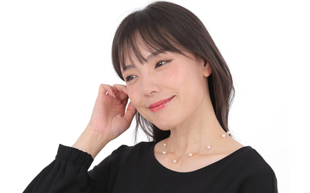 老舗の真珠専門店・アコヤ真珠ステーションネックレス6.5～7.0ミリ ( K18YG ) / 伊勢志摩 志摩 三重県 真珠 パール あこや アクセサリー 18金 ネックレス ジュエリー アコヤ貝 冠婚葬祭 結婚式 葬式 フォーマル カジュアル 普段使い