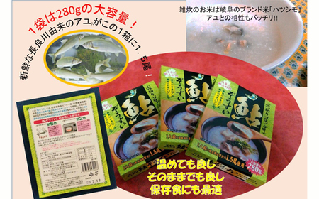 ぶつ切りゴロンゴロン鮎ぞうすい 280ｇ×5箱セット