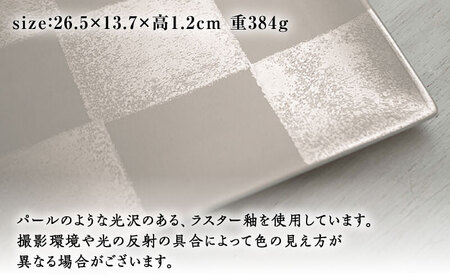 【波佐見焼】IRスクエアシリーズ 長皿 2枚セット マットグレージュ【和山】[WB163]