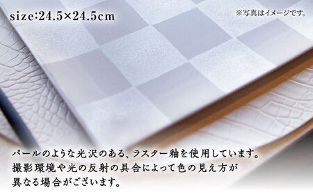 【波佐見焼】IRスクエアシリーズ 24.5cm 盛皿 2枚セット マットグレージュ【和山】[WB165]