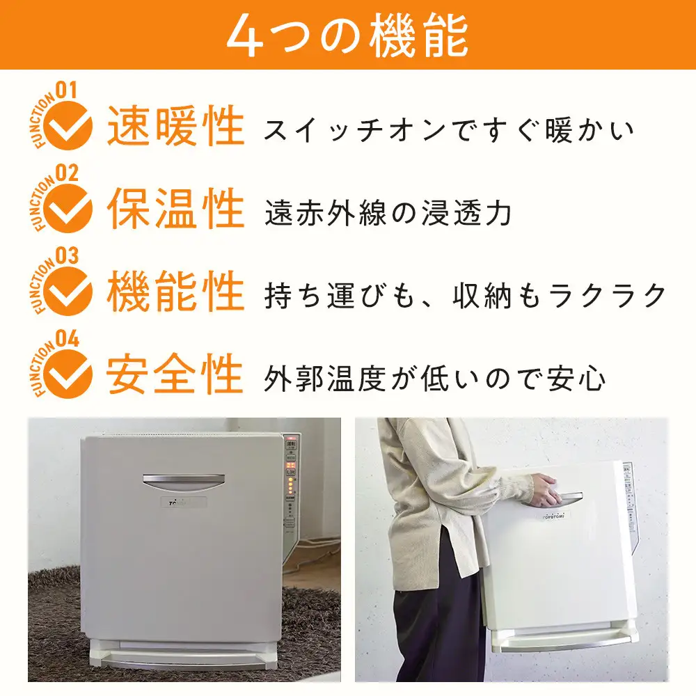 トヨトミ　電気パネルヒーター 「EOHC-12(ホワイト)」