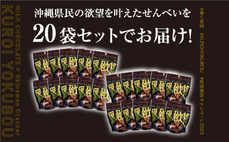 お菓子 チョコ × 塩せんべい 「黒い欲望」（39g）20袋セット