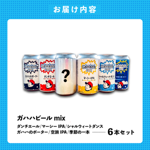 ガハハビールmix６本セット（ダンチエール、マーシーIPA、シャルウィートダンス、ガハハのポーター、空旅IPA、季節の一本）　