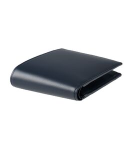 キプリス本革製二つ折り小銭入れ付財布　カラー：ネイビー 【kt026-008-2】