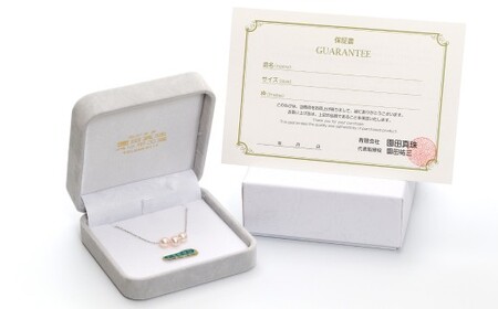 あこや真珠(約6.5mm珠、3粒)スルーペンダント／K18ホワイトゴールド ジュエリー アクセサリー