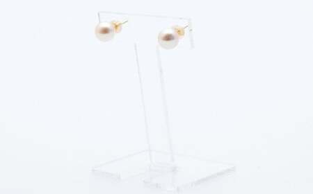 あこや真珠 ピアス (約8mm珠) ／ K18イエローゴールド ジュエリー アクセサリー