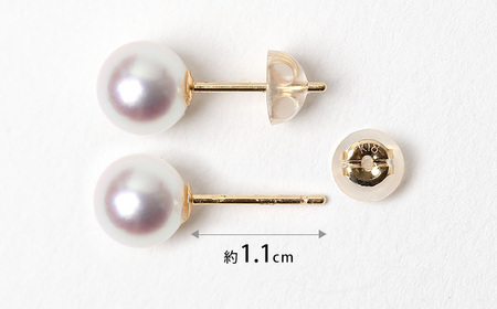 【14営業日以内に発送】花珠 あこや真珠 7.0-7.5mm 鑑定書付 ピアス 18金 K18 パール ジュエリー アクセサリー あこや アコヤ 真珠 アコヤ真珠