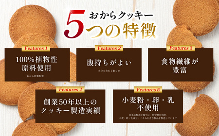 【6ヶ月定期便】 無選別おからクッキー （プレーン）1回あたり約1kg （約500g×2袋）  おから クッキー お菓子 洋菓子 焼菓子 スイーツ ダイエット 置き換え おやつ デザート 訳アリ 食品 大阪府 阪南市