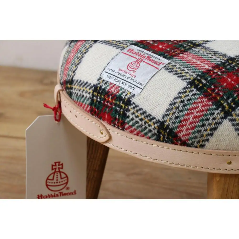 まぁるいスツール【イタリアンチェック】 子供 椅子イスキッズ HARRIS TWEED（ハリスツイード）家具
