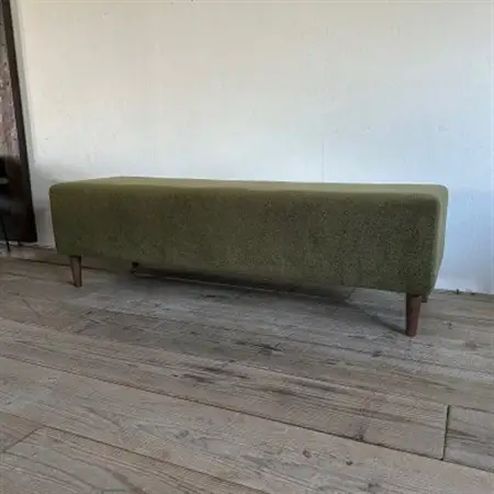 150 Bench(150ベンチ)モケット クリンプオリーブ BR鉛筆脚【SWOF】_雑貨・日用品 椅子・チェア・ソファ 家具・インテリア _【1539036】