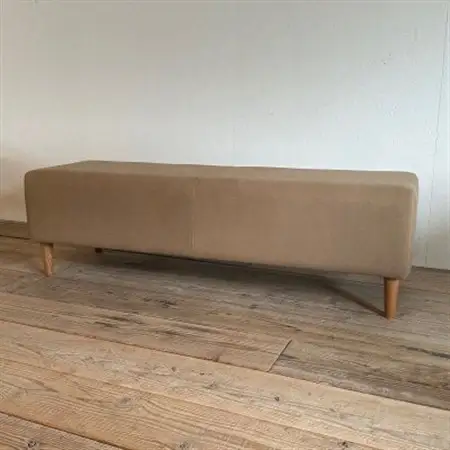 150 Bench(150ベンチ)倉敷帆布 ベージュ BR鉛筆脚【SWOF】_雑貨・日用品 椅子・チェア・ソファ 家具・インテリア _【1539038】