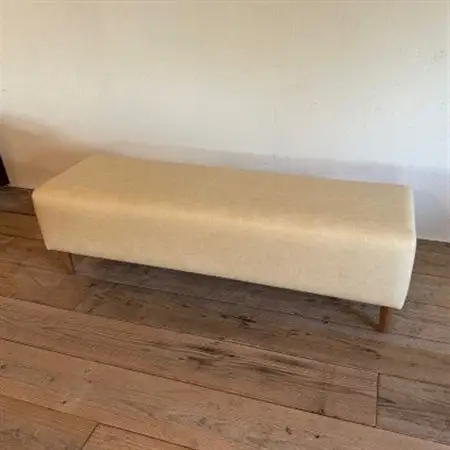 130 Bench(130ベンチ)ランド アイボリー BR鉛筆脚【SWOF】_雑貨・日用品 椅子・チェア・ソファ 家具・インテリア _【1539039】