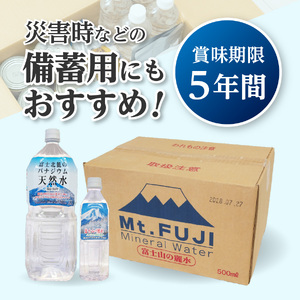 ミネラルウォーター 【12か月お届け】富士山の麗水 500ml 48本 定期便 