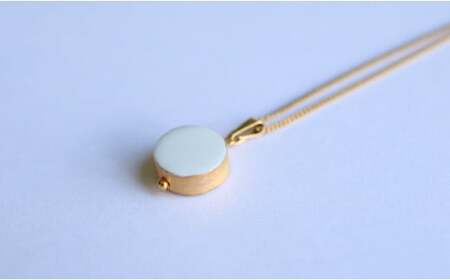 白磁ネックレス【6.kiln】アクセサリー 白磁 有田焼 清六窯 A24-155