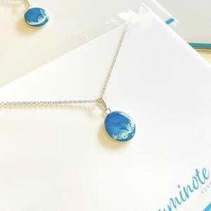 《uminote》ネックレス オーシャンブルー シルバー