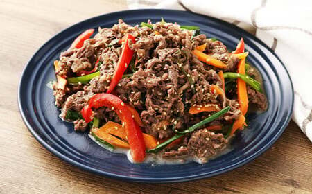 国産牛 プルコギ 約1.2kg (300g×4) ／ 肉 お肉 牛肉 牛 簡単調理  焼き肉 焼肉 韓国料理 グルメ 冷凍 惣菜 炒めるだけ 肉のマルシン 長崎県 長崎市