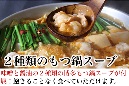 和牛もつ鍋セット 佐賀産和牛ミックスホルモン 320g×2個(合計640g) 味噌と醤油味の鍋スープ 2種 ギフト