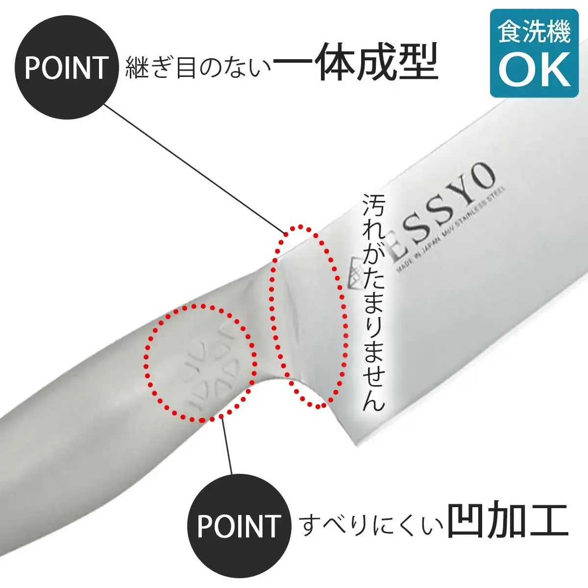 [越匠] 小さな三徳包丁 13.5cm 食洗機対応 万能包丁 燕三条製 下村企販