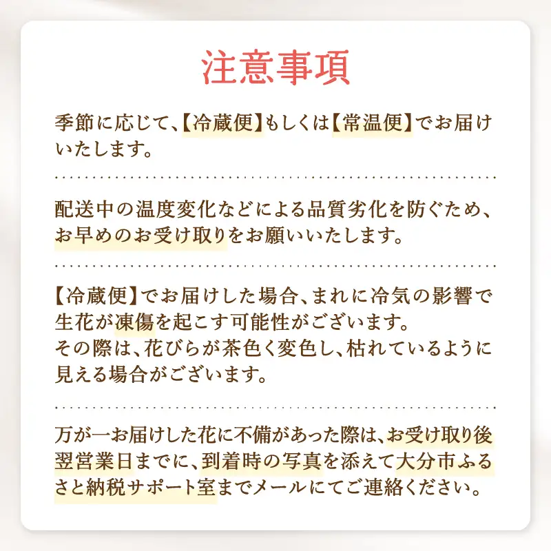 季節の花束 旬のお花をお届けします ≪1回お届け≫ R07013