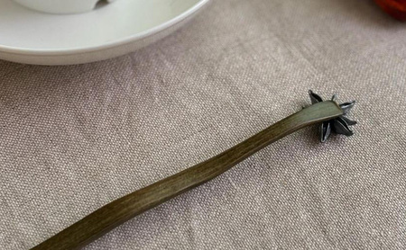 彫金 八角箸置き4個 シルバー925 ペーパーウエイト 茶杓置き 蓋置