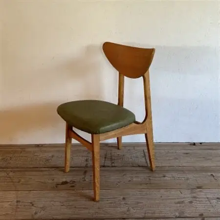 Karl Dining Chair ランド オリーブ ミディアムブラウンフレーム【SWOF】_雑貨・日用品 椅子・チェア・ソファ 家具・インテリア _【1547402】