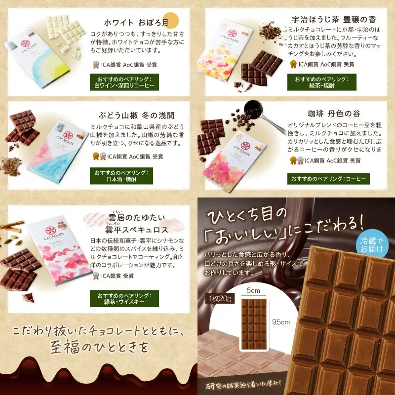 カカオ研究所のチョコレートセット(13枚)【E-089】