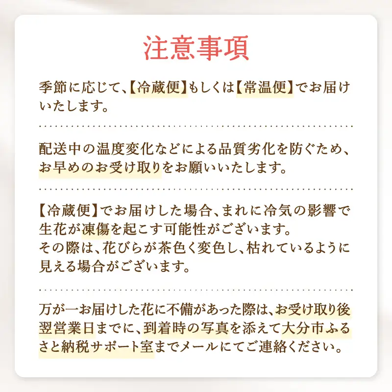 【毎月お届け定期便】季節の花束 旬のお花をお届けします ≪12回お届け≫ T10054