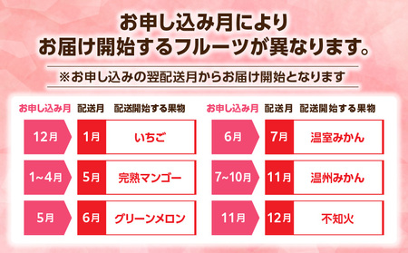 【数量・期間限定】旬のフルーツ6ヶ月定期便vol.3 果物定期便 くだもの フルーツ 定期便 マンゴー みかん いちご