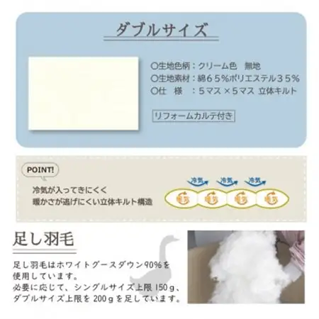 丸八真綿 ザブザブ羽毛布団リフォーム　ダブル→ダブル　1枚_旅行券・チケット   _【1521411】