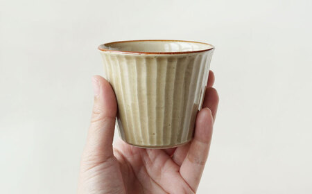 【陶器市特集】【波佐見焼】SHINOGI カップ 小 2点セット 黄瀬戸【studio wani】[MB67]