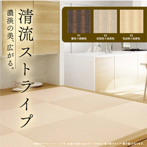 畳 薄置畳 2枚【清流ストライプ03】 フロアマット フロア畳 フロアマット 畳