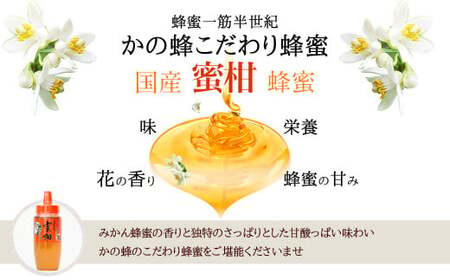 はちみつ 専門店【かの蜂】 国産 みかん 蜂蜜 500g 完熟の純粋蜂蜜 （とんがり容器） 蜂蜜 純粋 はちみつ みかん蜂蜜 国産