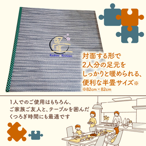 暖房薄畳 心温 1枚【穂波01】 畳のホットカーペット 半畳サイズホットカーペット