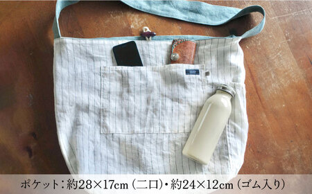 【黒】リネン帆布のショルダーバッグ ショルダーバッグ 帆布 リネン バッグ バック 斜め掛け シンプル ナチュラル リトアニアリネン 【Jonico.handwork】 [AKGD001-9]
