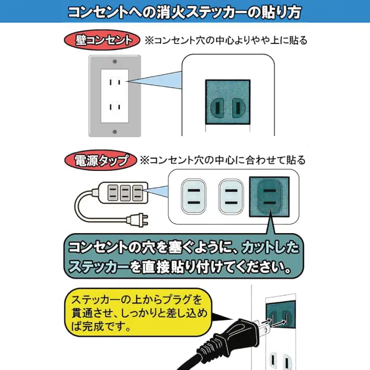 第１回水戸さきがけビジネス大賞 最優秀賞受賞！消火ステッカー５枚（Fire Fighting Sticker）（ウルトラスーパーホワイト）（LE-1）