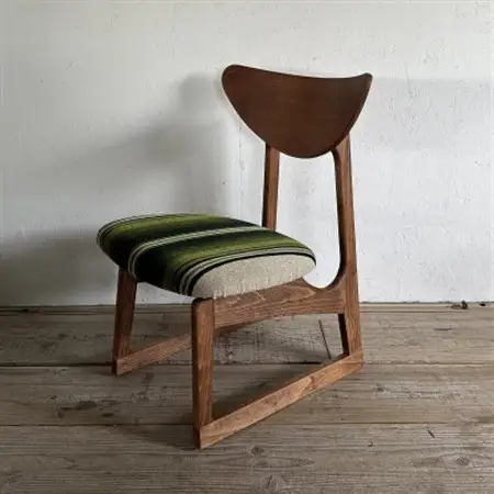 Lager Chair(ラガーチェア)グリーンストライプ ダークブラウンフレーム【SWOF】_雑貨・日用品 椅子・チェア・ソファ 家具・インテリア _【1550689】